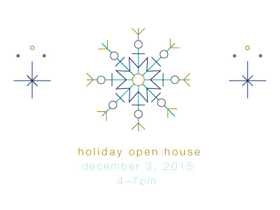 holiday open house christmas holiday invitation invite lines open house party simple snowflake work