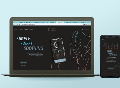 Music streaming app Landing page