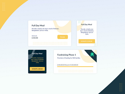 Fundraising Web App Donation Card cards clean design illustration minimal modern redesign ui web