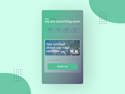 Coming soon page Mobile cards clean coming soon coming soon page coming soon template comingsoon creative design glass effect glassmorphism minimal modern ui web website coming soon