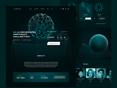 Abstrak - NFT Landing Page Web Design