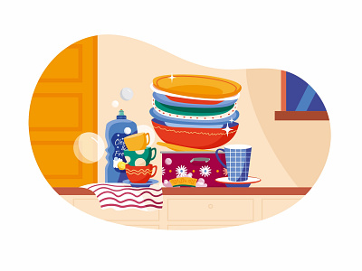 Illustration about house cleaning cleaning illustration vector