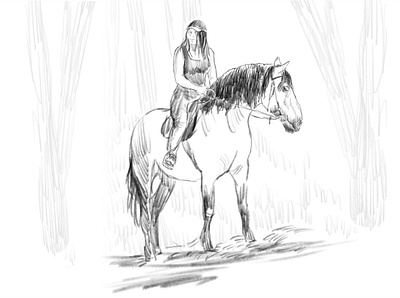Illustration for Horse club horse horse illustration illustration pencil sketch sketch