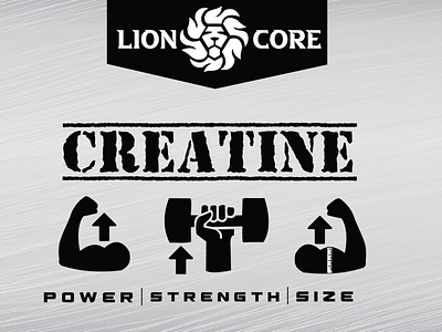 LionCore - Creatine Label Front branding design label design