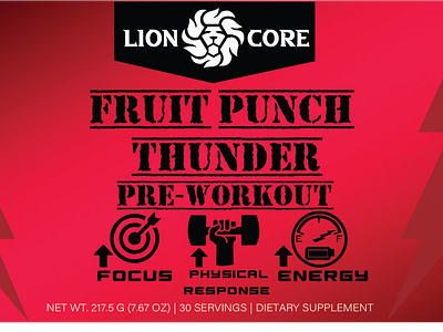 Lion Core - Fruit Punch Thunder Front Label