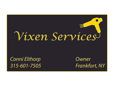 Vixen Services Business Card branding business card business card design design graphic design graphic designer