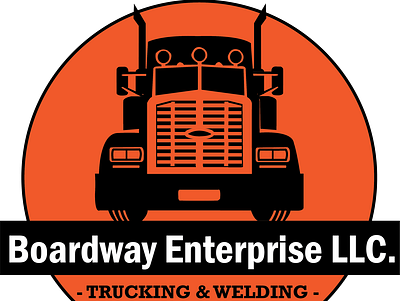 Boardway Enterprise LLC Logo Orange Version White text branding design graphic design logo