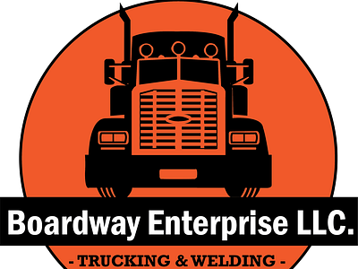 Boardway Enterprise LLC Logo  Orange Version   White text