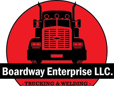 Boardway Enterprise LLC Logo Red Version White Text branding design graphic design logo