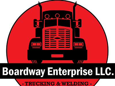 Boardway Enterprise LLC Logo  Red Version   White Text