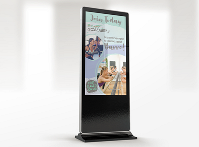 Barre Academy Promo-Board Digital Signage design digital signage