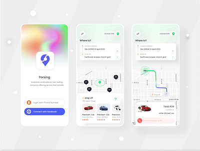 Rideshare UI app clean design ecommerce graphic design minimal rideshare uber ui ux