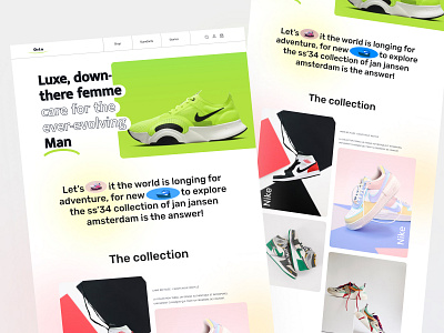 Shoe Store Ecommerce Landing Page design e commerce website ecommerce footwear landing page landing page deisgn minimal nike shoes online shop online store section idea shoe store shoes landing page shoes web design shopify website trending ui ux web design wix