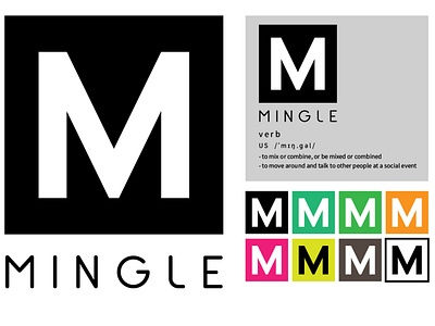 Mingle Logo Concept design icon illustrator logo typography