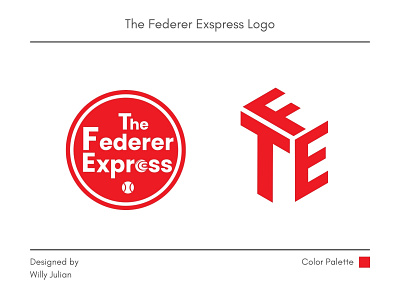 The Federer Express Logo design illustrator logo