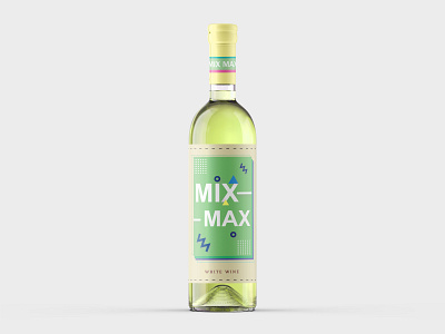 MIX MAX WINE branding graphic design illustration mockup