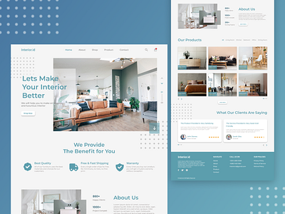 Landing Page Website Interior.id branding design ui uidesign ux websitedesign