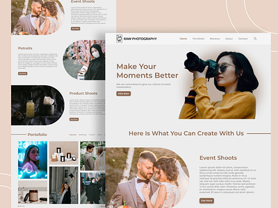Landing Page Website Raw Photography