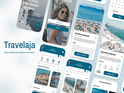 Mobile App Travelling ~ Travelaja mobile app travel app ui uidesign uiux ux