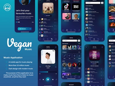 Mobile App Music ~ Vegan Music mobile app music ui uidesign uiux ux