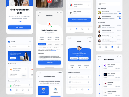 Jobfind - Jobseeker Mobile App UI KIT by Renalda Aji for Odama on Dribbble