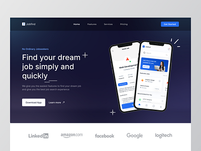 Jobfind - Saas Landing Page by Renalda Aji for Keitoto on Dribbble