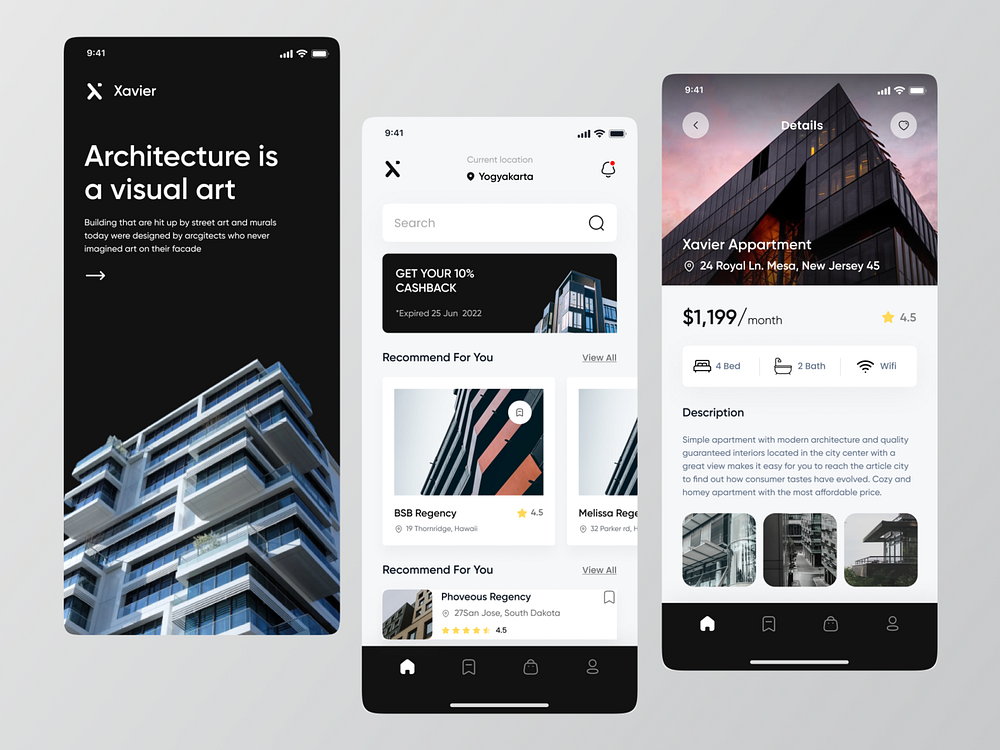 Xavier Real Estate Mobile App Design by Renalda Aji for Keitoto on Dribbble