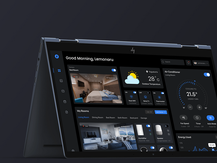 Pillar  App Smart Home Dashboard by Renalda Aji for Keitoto on