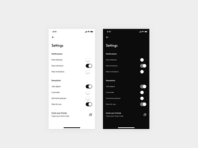 Daily UI 007 — Settings Page