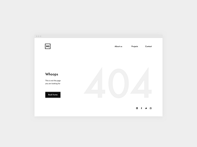 Daily UI 008 — 404 Page 404 404 error 404 page clean dailyui design design system error interface typography ui ux web