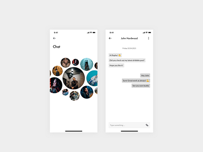 Daily UI 013 — Chat interface app chat chat interface clean daily ui daily ui 013 dailyui dailyuichallenge design design system interface minimal typography ui ux