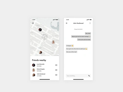 Daily UI 020 — Location Tracker around me challenge daily ui daily ui 020 dailyui friends futura geofence lato location location tracker minimalistic running tracker