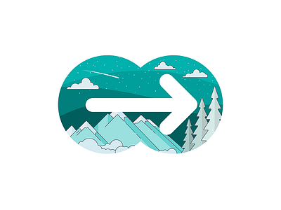 moovel logo illustration app forward illustration logo mobility moovel mountains snow winter