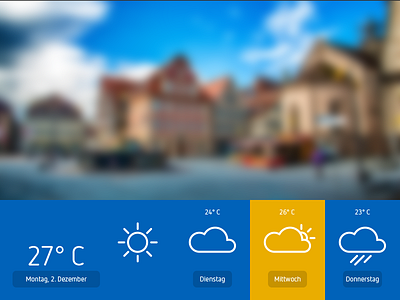 Interface weather app