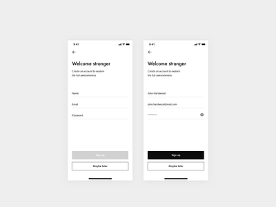 Daily UI 001 — Sign up page challenge clean daily dailyui dailyui 001 design design system form signup ui uidesign