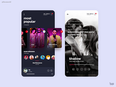 Music 🎶 App UI Design Concept 📱 app design branding design graphic design illustration illustrator music app ui ux