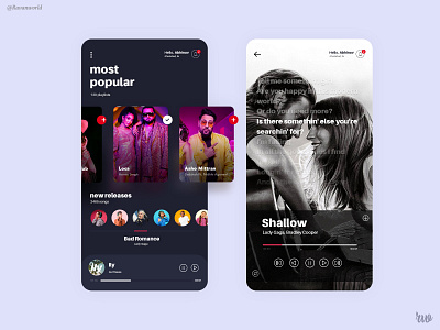 Music 🎶 App UI Design Concept 📱