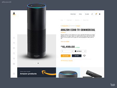 @amazon Echo Product Web view UI Design Concept 🧑‍💻