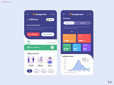 Aaarogya Setu App Redesign