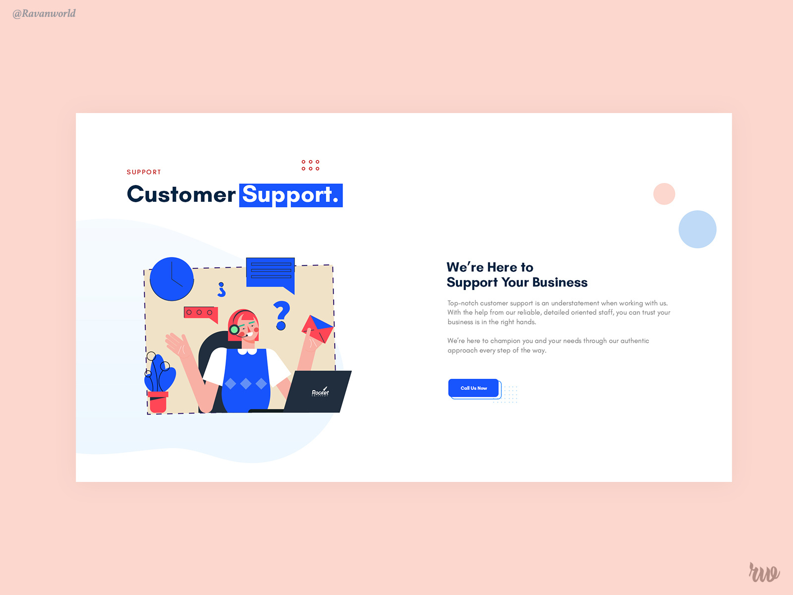 Customer Support web section - UI Design by Abhinav Bhardwaj on Dribbble