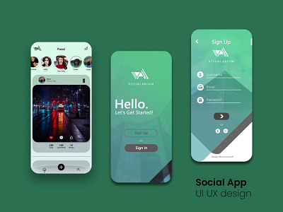 Social App UI animation app app design branding design graphic design illustration logo ui ux