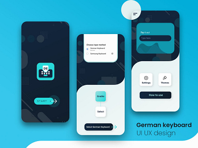 German Keyboard App UI animation app app design branding design graphic design illustration logo ui ux