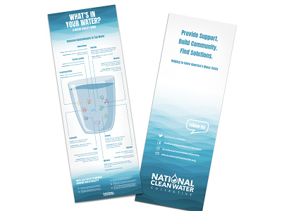 A Water Quality Guide: What's in Your Water? bookmark design illustration printed vector