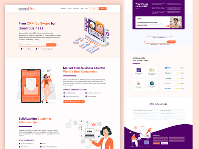 CRM landing page UI design business creative ui landing page minimal service web ui ui ui design ui hunt ui inspiration uidesign ux