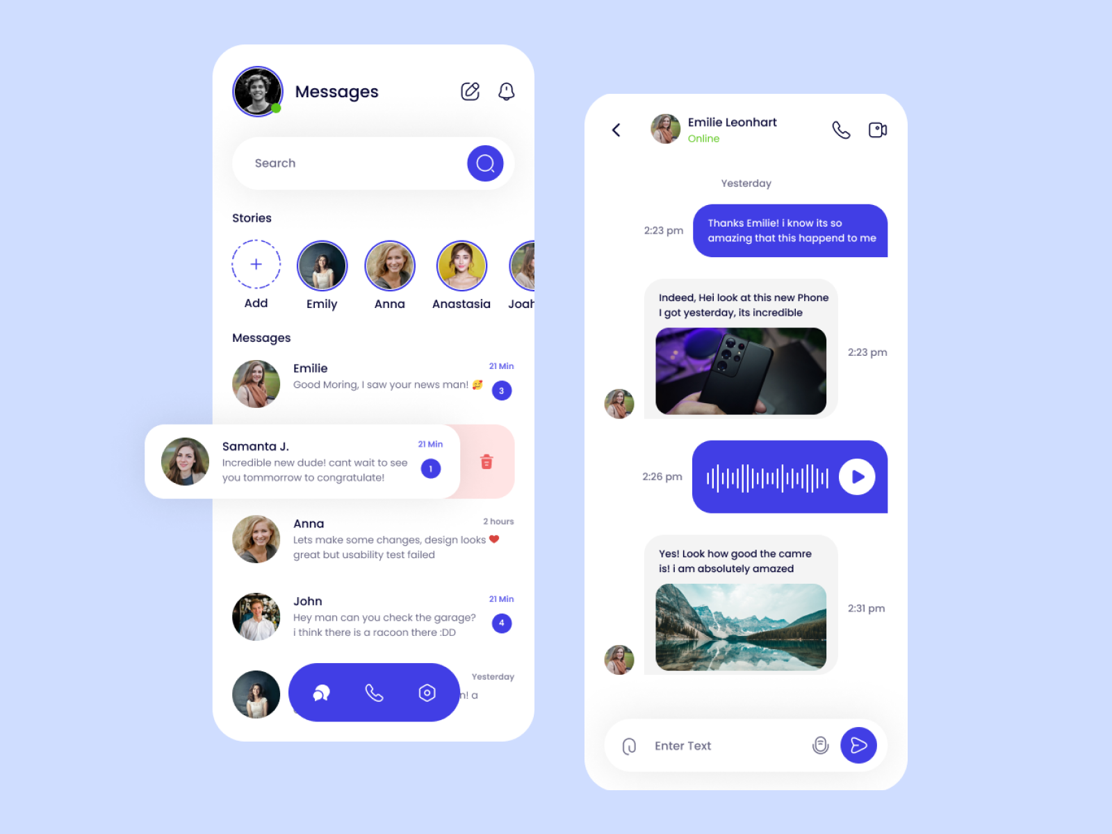 Messenger App Ui by Nicholas Javakhishvili on Dribbble