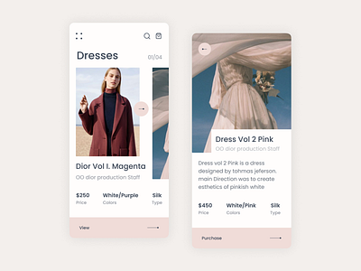 Clothing Shop app UI
