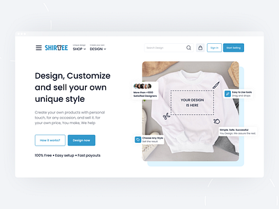 Shirtee Redesign branding clean clean ui design landing page minimalism redesign shop shot ui uiux user experience user interface ux web design