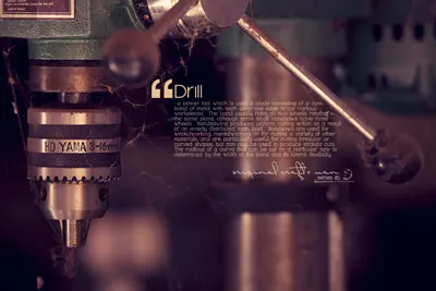 Tool Series / Macro Drill machinery macro old tool typography vintage