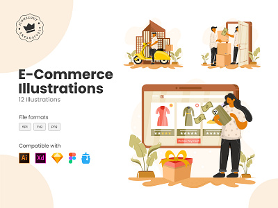 Ecommerce illustrations pack cash on delivery illustration creative e commerce ecommerce flat flat illustration flat illustrations graphic design illustration illustrations pack illustrations set online shop online shopping ui vector vector illustration verified seller web illustrations