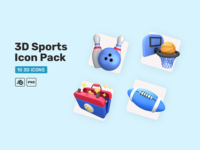 Sports 3d Icon Pack 3d 3d designer 3d icons 3d set creative design games graphic design icon icons set